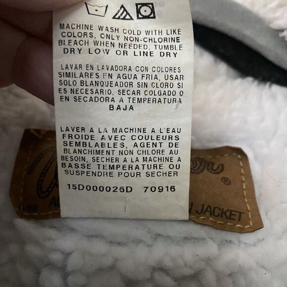 Vintage Men’s Wrangler Sherpa Denim Jacket Large Trucker Cowboy - Picture 6 of 9